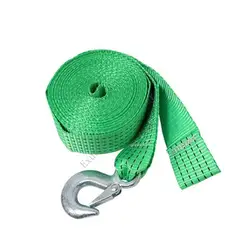 Heavy Duty Trailer Winch Strap with Safety Hook for Towing and Boat Trailer Accessories (Green)