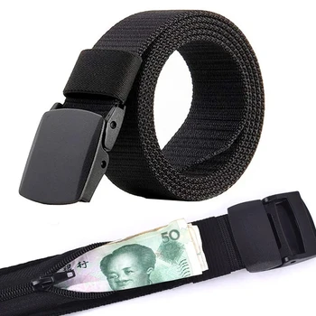 Cintura da viaggio antifurto per contanti nascosti Cintura da esterno fai da te Cintura Marsupi Portafoglio Nascondere denaro Lunghezza cintura 120 cm Larghezza 3,8 cm