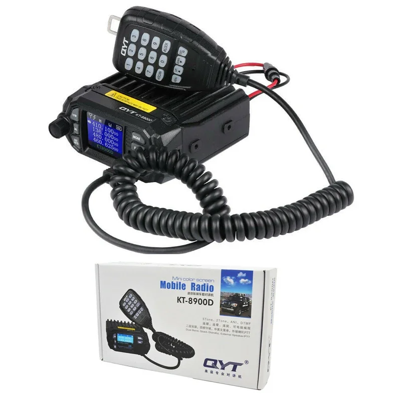 QYT KT-8900D Mini Mobile Radio 25W Dual Band UHF VHF Ham CB Car Radio FM Transceiver Station Walkie Talkie Communication KT8900D