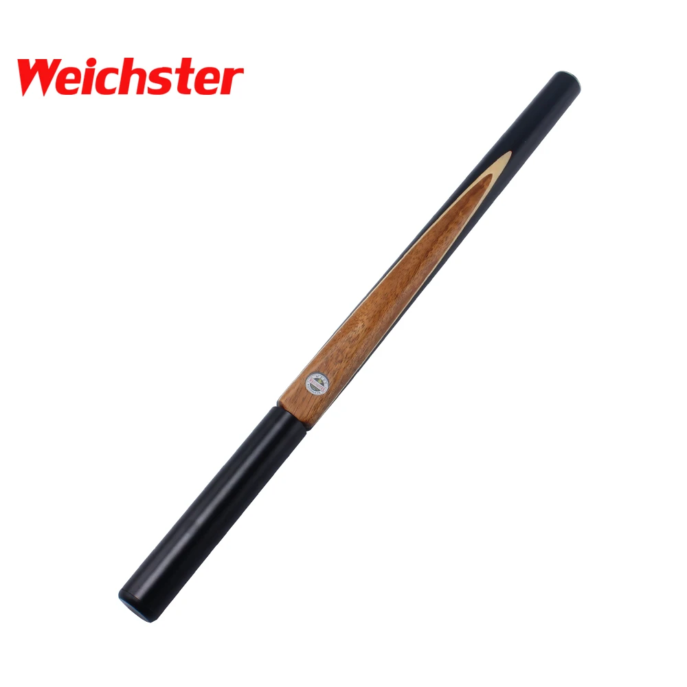 Weichster 3/4 조인트 블랙 페인팅 스누커 큐, 수제 애쉬 샤프트, 싱글 스플라이스 풀 큐, 10mm 팁 크기, 케이스 확장