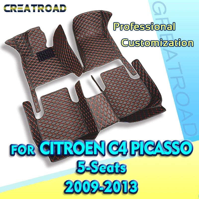 

Car floor mats for Citroen C4 PICASSO（FIVE SEAT）2009 2010 2011 2012 2013 Custom auto foot Pads automobile