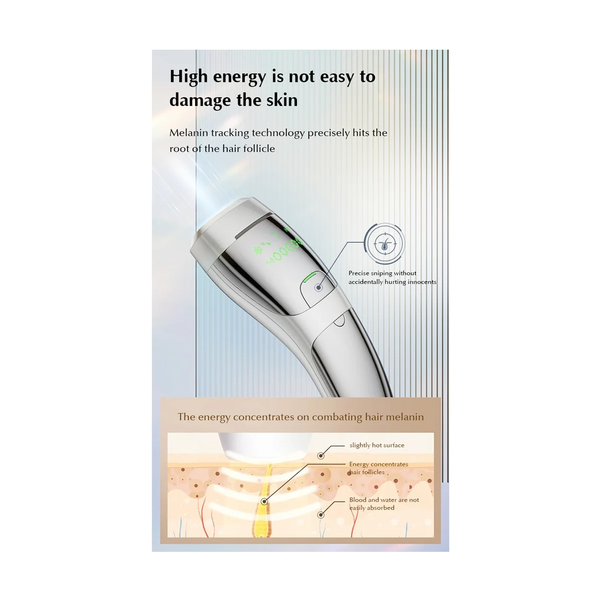 

Sapphire Hair Removal Laser-Epilator Skin Color Recognition Bikini Trimmer Electric Freezing Point Depilador EU Plug