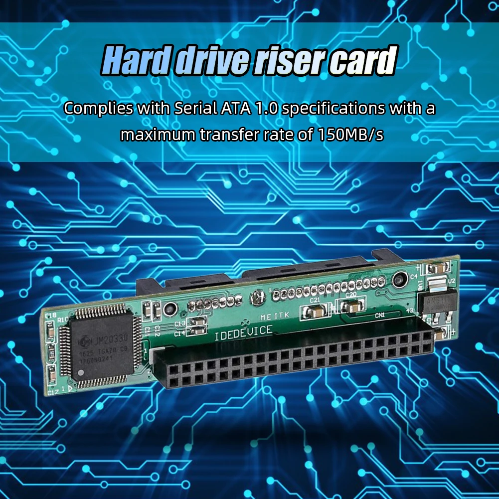 노트북용 미니 HDD 라이저 카드, 2.5 인치 SATA-IDE SSD 어댑터 카드, 7 + 15 핀 암-44 핀 수 핫 스왑 지원 ATA 66/100/133