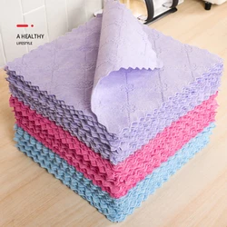 10pcs Kitchen Dish Cloth Absorbent Cloth Non-oily Household Dish Towel Cleaning Cloth Table Wiping Dish Towel Bamboo Fiber
