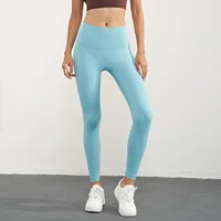Solid Color soft Women Sport Pant Tight Butter High Waist Yoga Legging Athletic Gym Comprehensive Training Jog Back Waist Pocket 1
