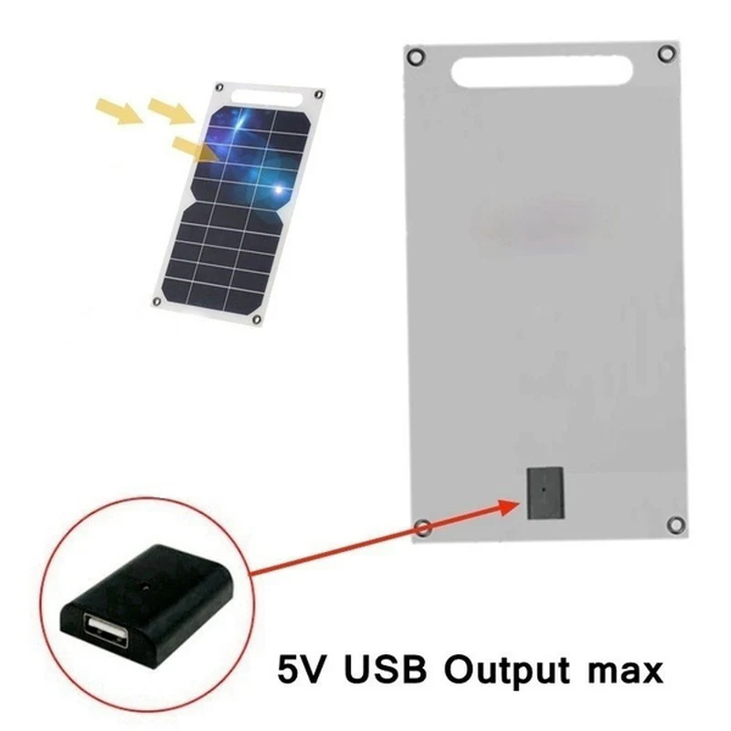 1PC portable 5V solar panel with USB safe and stable charger 4