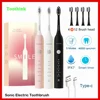 Toothink Sonic Electric Toothbrush USB Rechargeable Smart Timing Tooth Brush Teeth Clean Whitening Toothbrush Replacement Head 1
