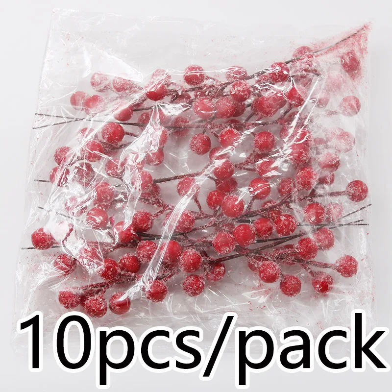 (10 pieces/bag) 22cm snowflake simulation berry skewer Christmas tree outdated New Year celebration room vase decoration
