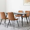 Dinner Chairs Set of 4, Kitchen Dining Room Chairs, Upholstered Dining Accent Side Chair in Faux Leather Cushion Seat, Chair 2