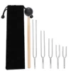128HZ 256HZ 512HZ 1024HZ 2048HZ Aluminum Alloy Tuning Fork Sound Healing Tool Set Tuning Fork Sound Healing Tool Set 1