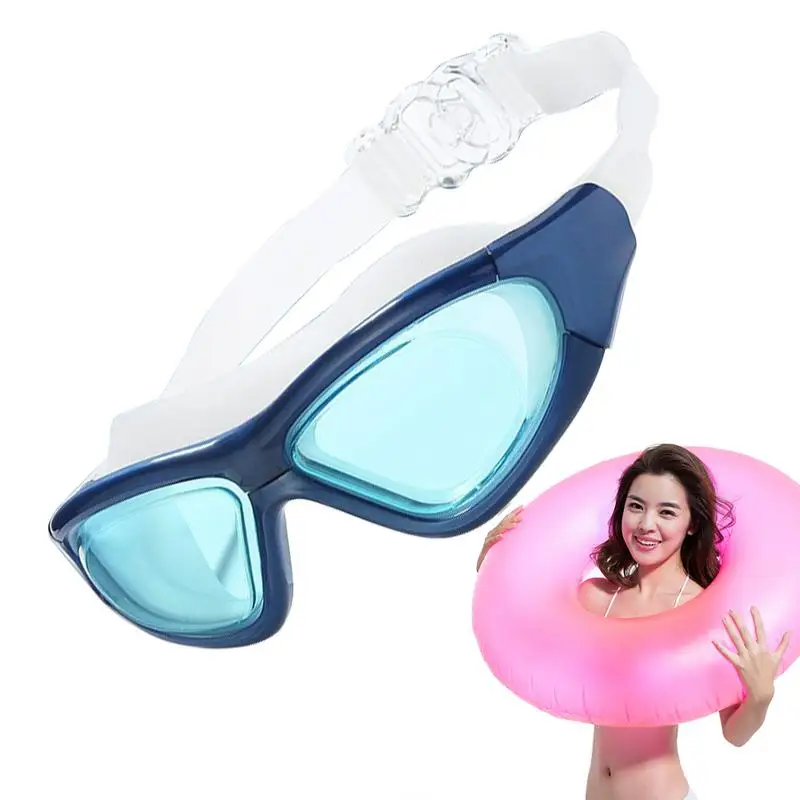 

Очки для плавания унисекс, противотуманные очки для бассейна с широким обзором, очки для бассейна для взрослых и детей, незатекающие очки для плавания с защитой от запотевания и ультрафиолета