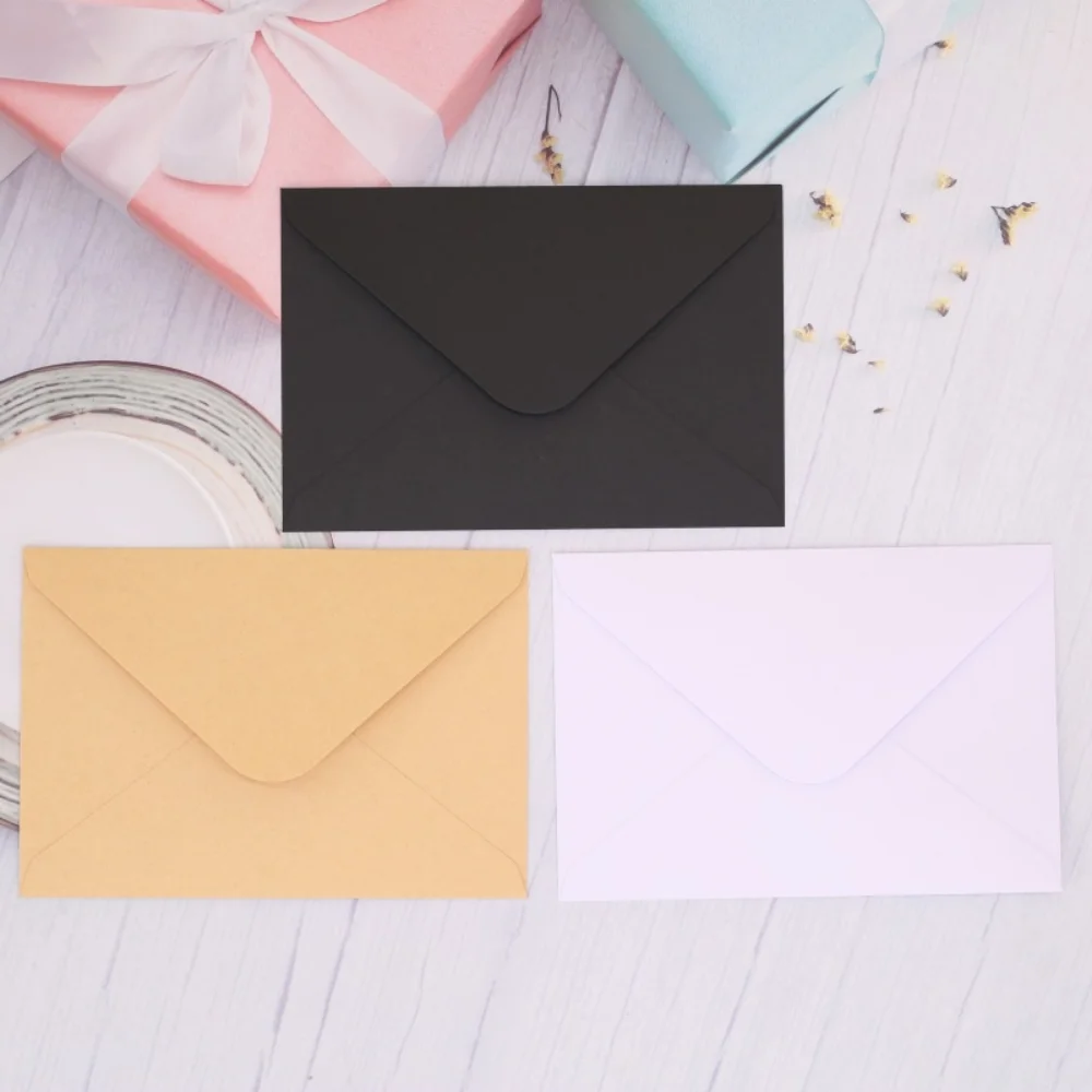 16x11cm Colorful Paper Envelopes for Gift Cute Wedding Invitation Scrapbooking Red Kraft Black Purple Color