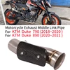 For KTM Duke 790 2018 ~ 2020 For Duke 890 2020 ~ 2021 Motorcycle Exhaust System Muffler Mid Link Pipe Escape Carbon Fiber Cover