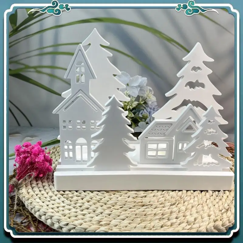 Moldes De Silicona Para Fundición De Casas, 7 Unidades, Molde De Silicona Para árbol, Molde De