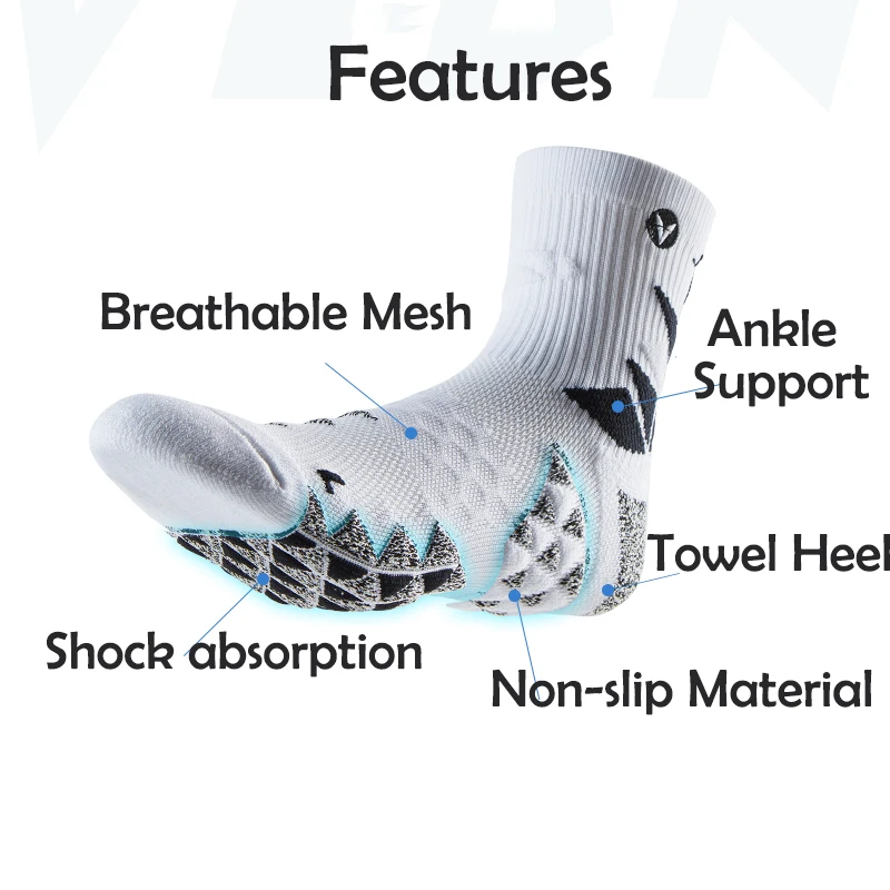 Professional Mid-calf Grip Socks Image 2