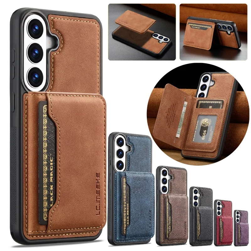 Versatile 2-in-1 Magnetic Leather Wallet Card Phone Case Cover