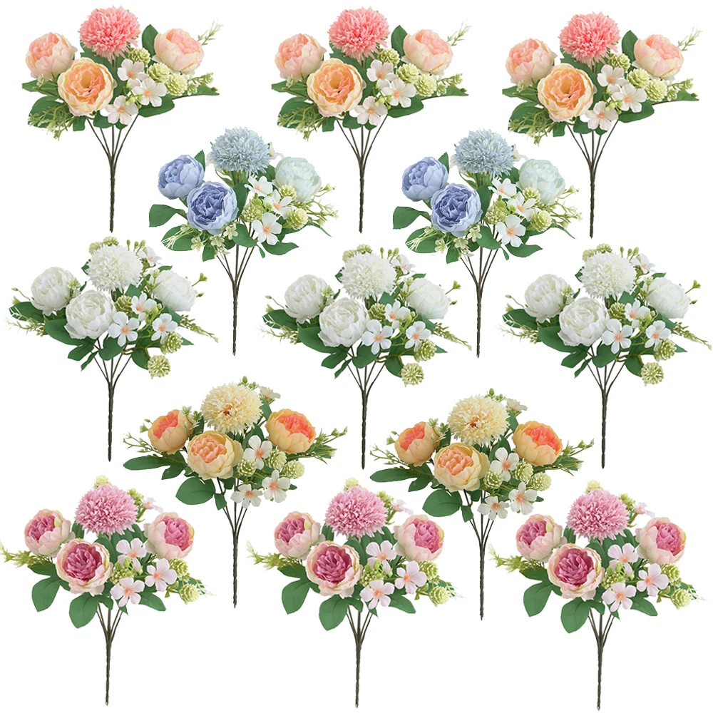 4PCS Pfingstrose Seide Künstliche Blumen Hohe Qualität Hause Wohnzimmer Hochzeit Braut Bouquet Party DIY Geschenk Gefälschte Blume Dekoration