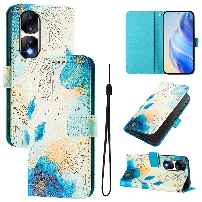 Phone Case Honor 90 70 Lite Pro Smart 5G Card Slot Wallet Flip Cases Protective Cover