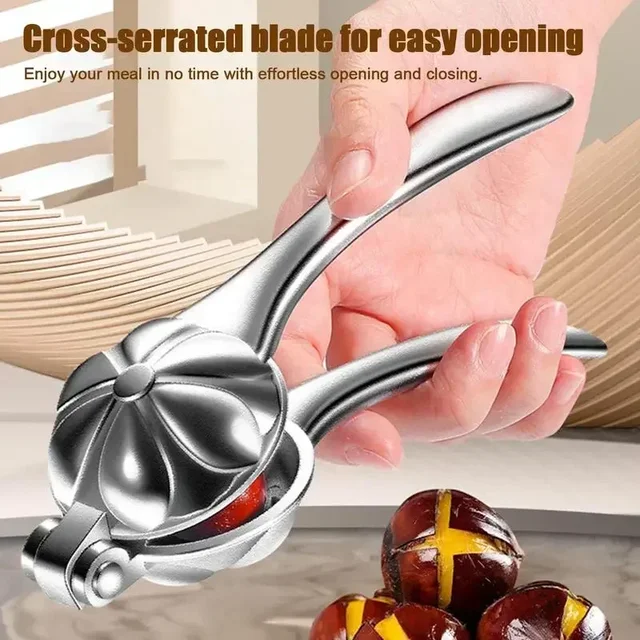 Chestnut Opener Machine Stainless Steel Quick Clip Walnut Pliers Chestnut Sheath Cutter Nut Cracker Sheller Kitchen Tool