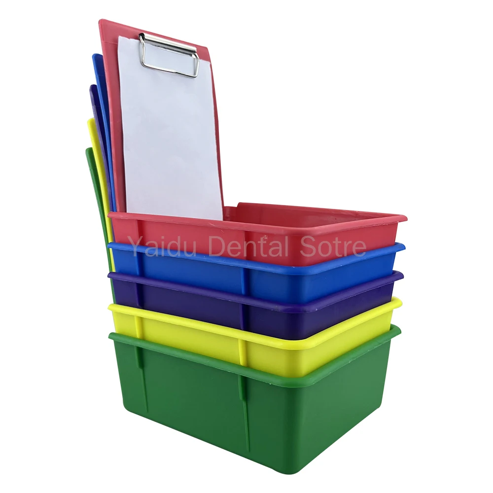 10Pcs Durable Dental Lab Storage Box Work Tray Case for Clinic Dental Laboratory Dentist Tools Plastic Organizer