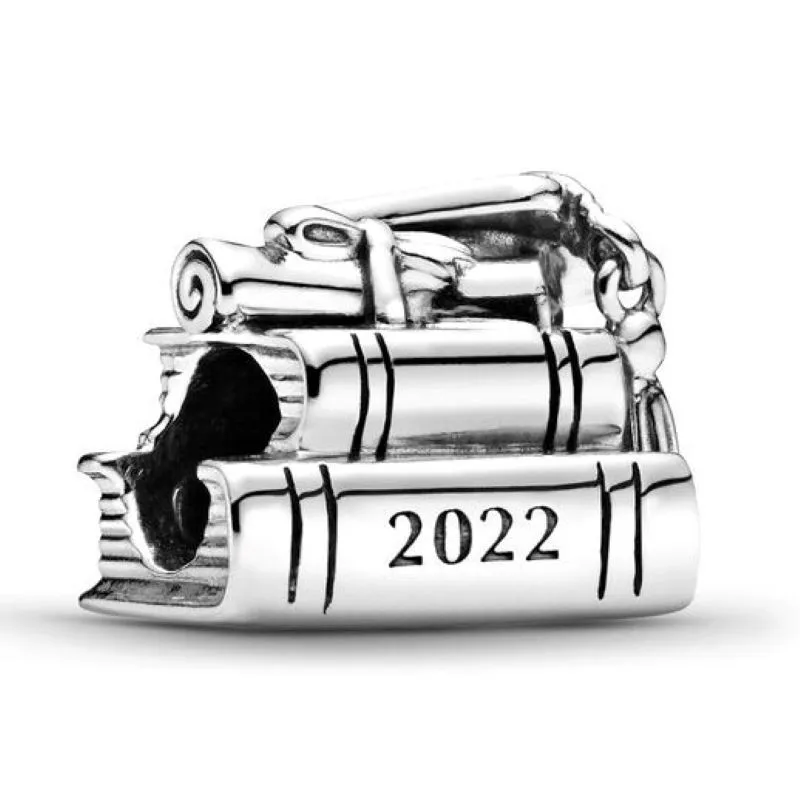 

Authentic 925 Sterling Silver Moments 2022 Graduation Charm Bead Fit Pan Bracelet & Necklace Jewelry