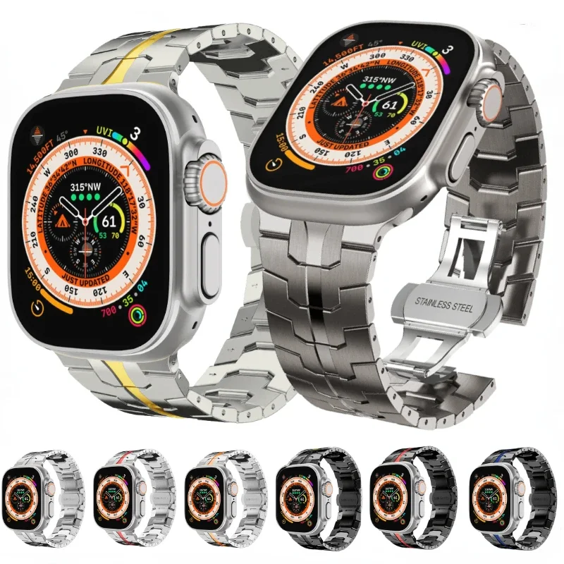 Metal Band For Apple Watch Ultra/2 49mm 45mm 41mm 44mm 40mm 42mm 38mm Bracelet Wristband Belt For iWatch 9 8 7 6 5 4 3 SE Correa