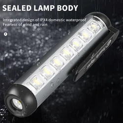 Mini lampe de poche LED XPE + COB, perles de lampe ultra lumineuses avec aimant à clip, lampe de travail étanche, lampe torche aste USB, 1 pièce, 3 pièces