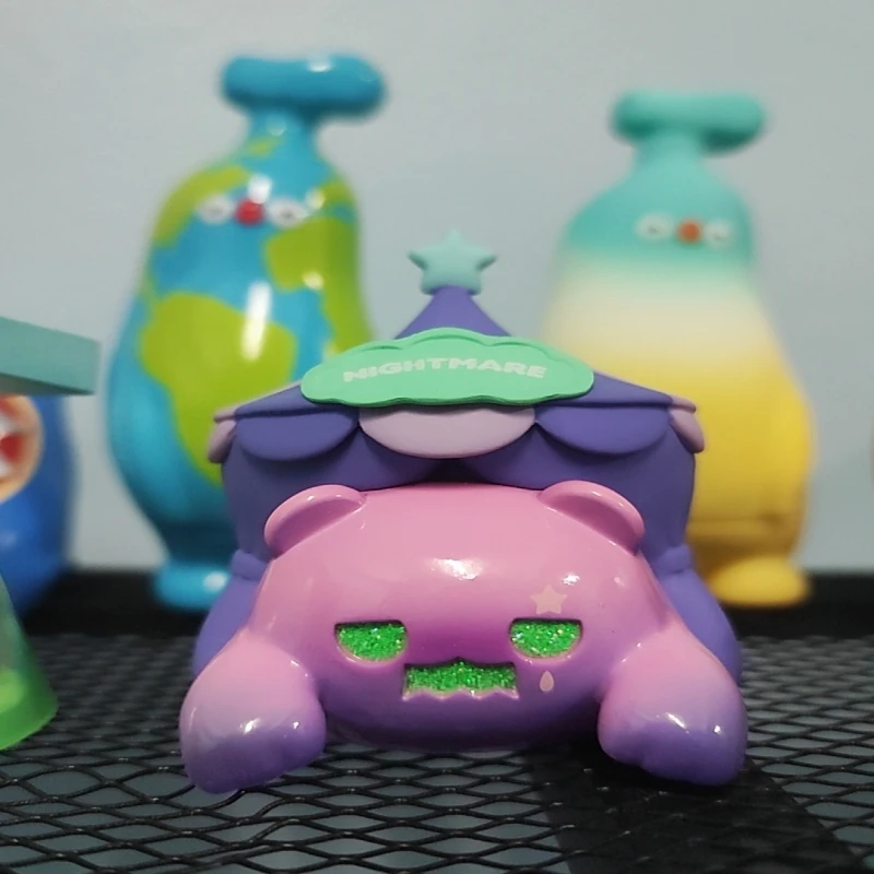 7Cm Spot Shinwoo Ghost Bear Midnight Paradise Blind Box Cerca Unicorn Trend Play Handmade Kawaii Desktop Car Decoration Gif
