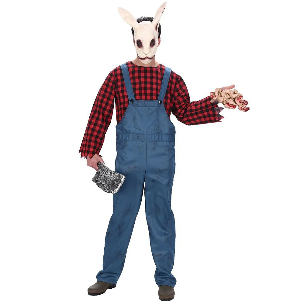 

Easter fancy dress mask Halloween latex mask cosplay "Lumberjack" White Rabbit headgear costume