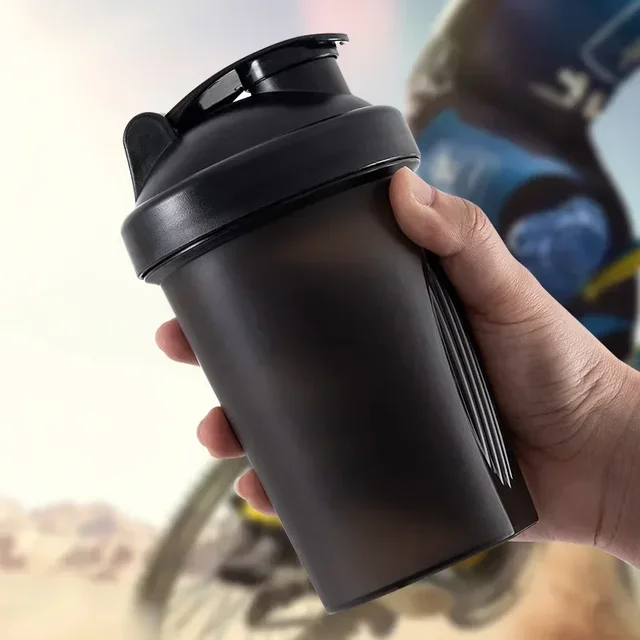 Hot 1-7PCS 400ML Blender Shaker Bottle with Scale Protein Shakes Leakproof for Powder Workout Gym Sport Mixing Cup Water Bottle 2