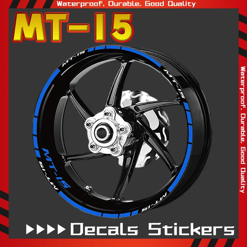 NEW Wheel Decals Sticker For YAMAHA MT-15 MT-10 FZ10 Motorcycle Front Rear Tyre Sticker Reflective Waterproof Sticker mt10 mt15