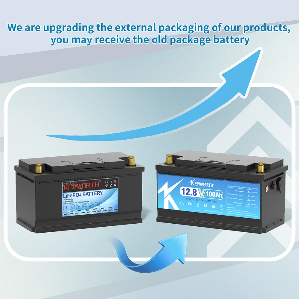 12V 100Ah LiFePO4 Lithium Battery Upgraded BMS 6000 Cycles For RV Campers Golf Cart Off-Road Off-Grid Solar Wind