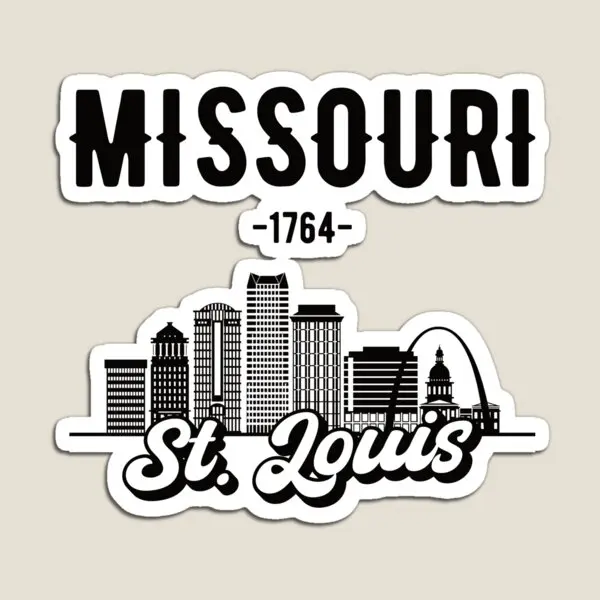 St Louis Missouri Gift Magnet Cute Colorful Kids Magnetic Funny Holder Stickers Decor Home Children Refrigerator Baby