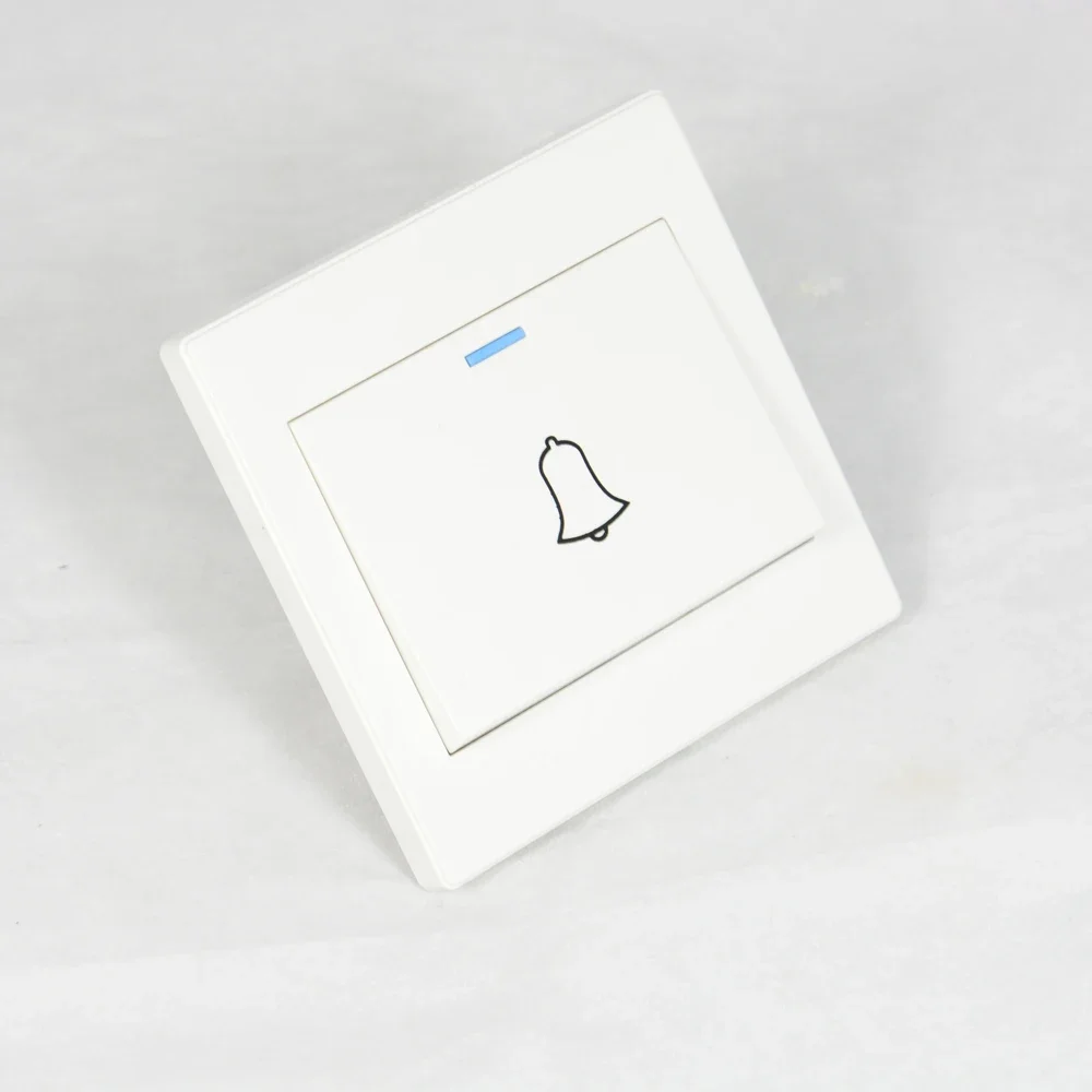 10 PCS Door Bell Button Wired Type 86mm Wall Mounted For House Push To Ring Doorbell Switch Normally Open Signal Press Calling