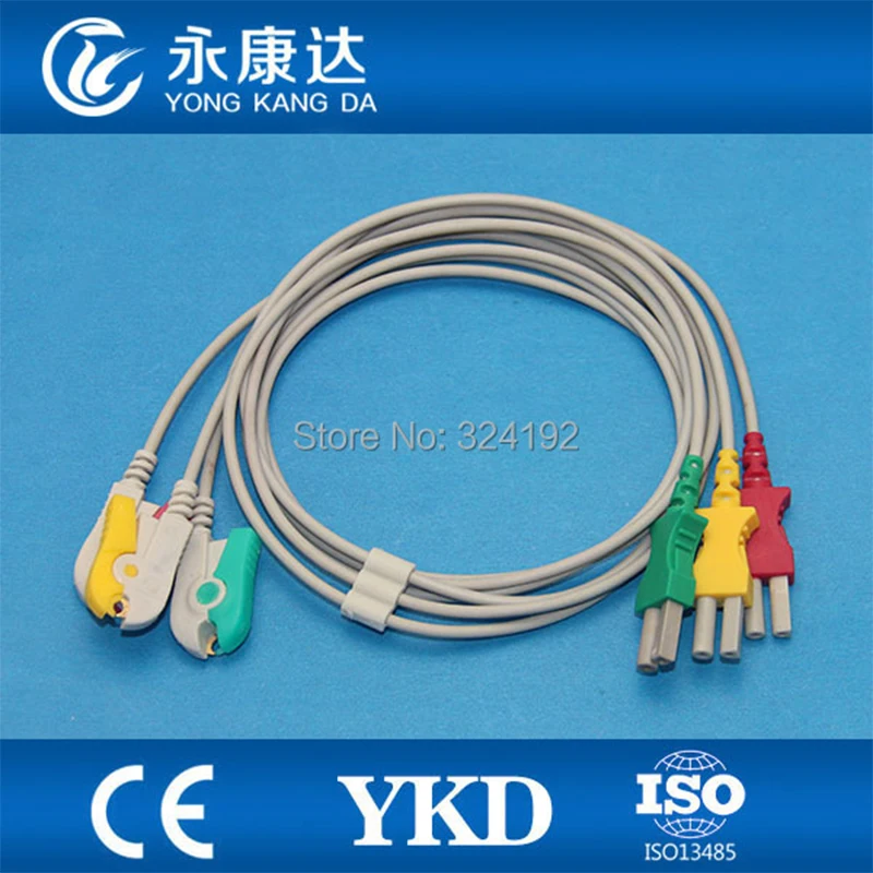 

ECG monitor Cable,3lead ECG Leadwires with IEC,Clip for SPACELABS