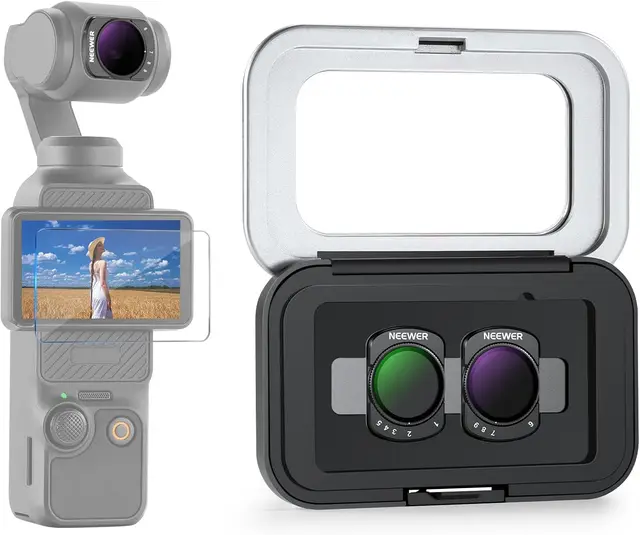NEEWER Variable ND Filter Set For DJI Osmo Pocket 3, Magnetic ND2-32 & ND64-512 Neutral Density Action Camera Lens Filter 1
