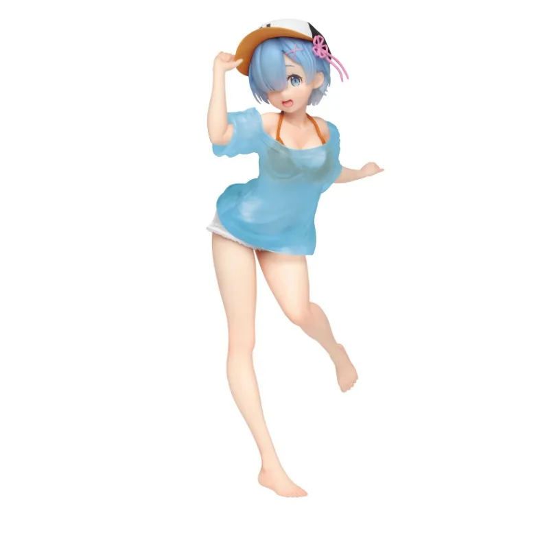 

Re Life In A Different World From Zero Anime Figures Rem Swimwear Genuine Japanese Anime PVC Desktop Decoration In Stock