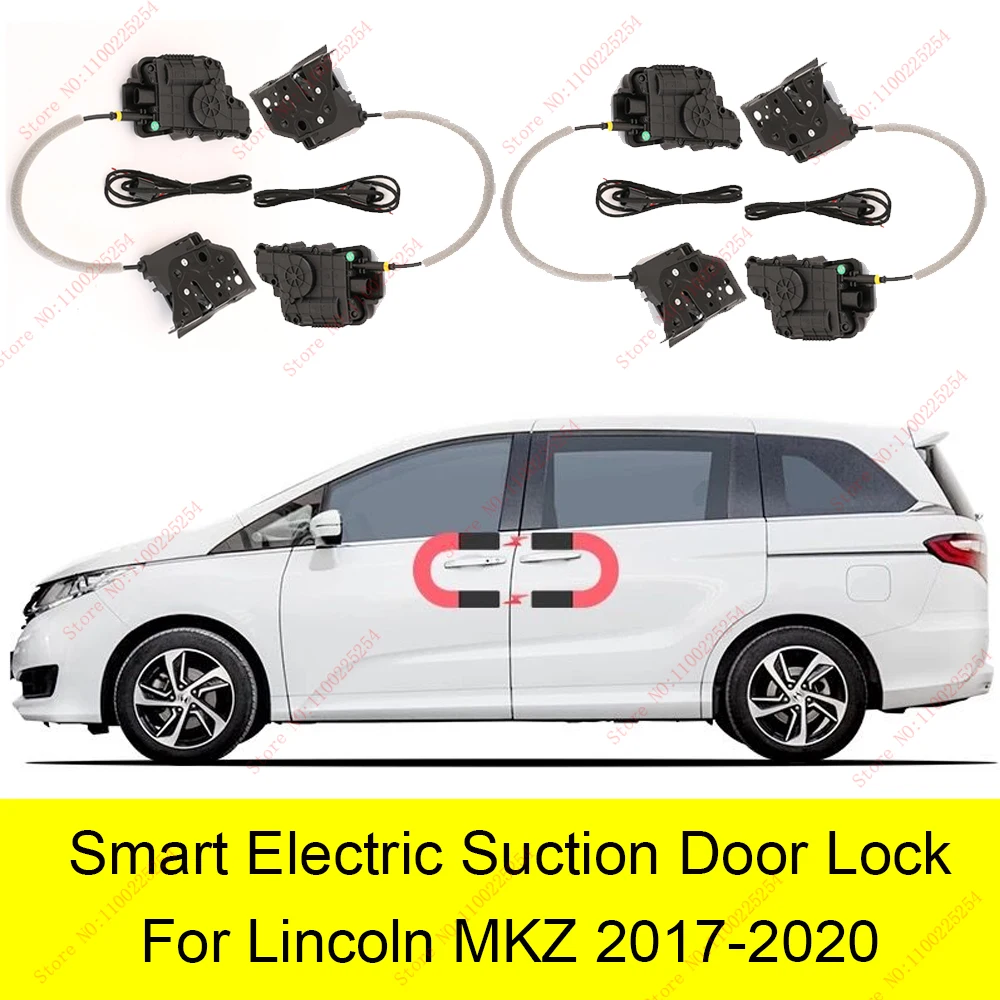

Умный автоматический Электрический Всасывающий дверной замок для Lincoln MKZ 2017-2020, Автоматический Мягкий закрывающий дверь, супер тихий автомобильный дверь