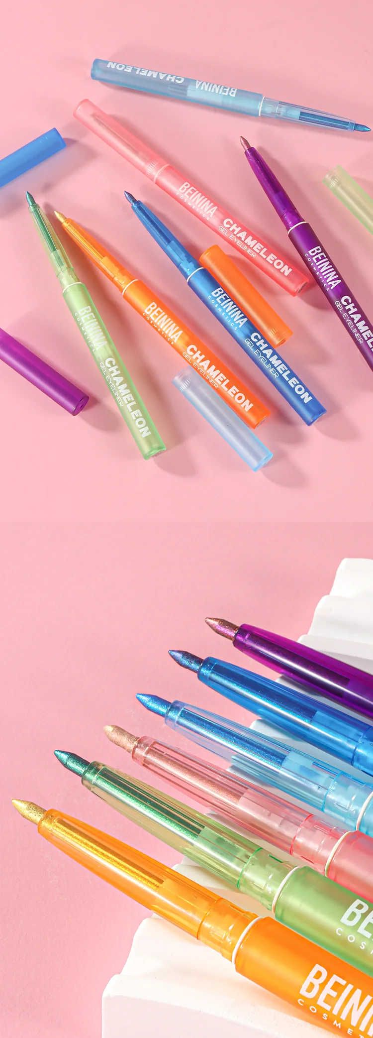 Chameleon eyeliner gel groen metallic oogschaduw multikleur_voghion.com