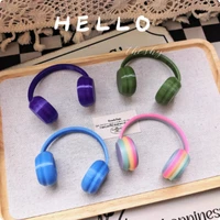 Labubu Rainbow Headphones for 15-17cm Doll Accessories Children's Christmas Halloween Gift 1
