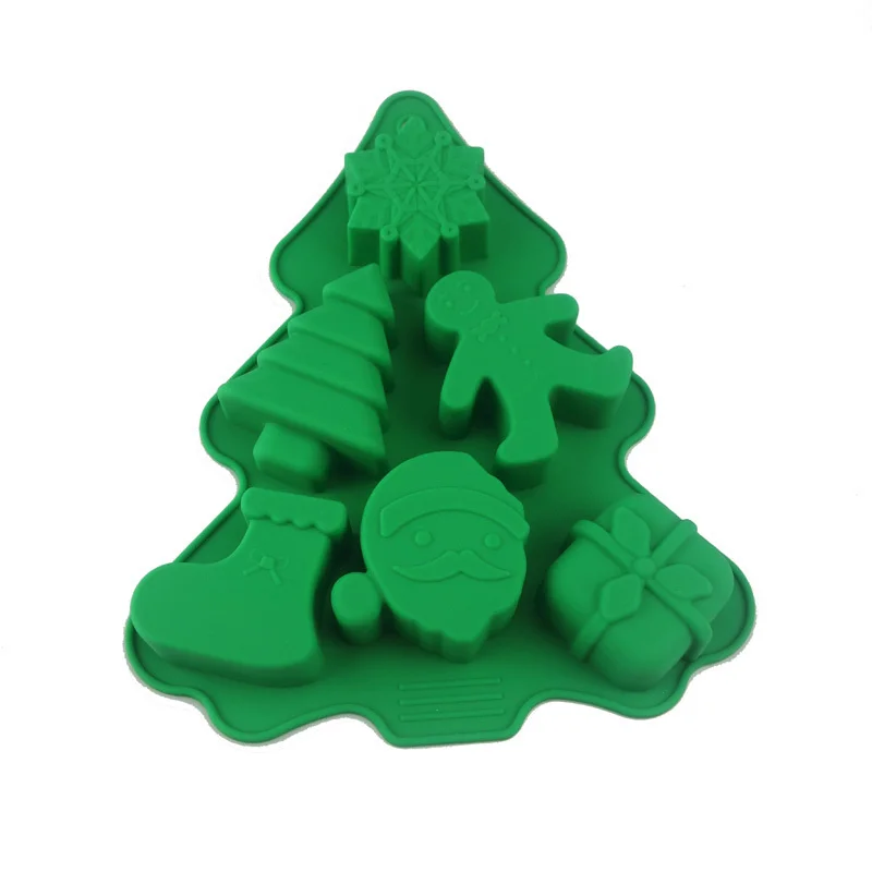 

Christmas Tree Decoration Fondant Cake Silicone Mold Chocolate Candy Molds Cookies Baking Tools Pastry Biscuits Mould DIY