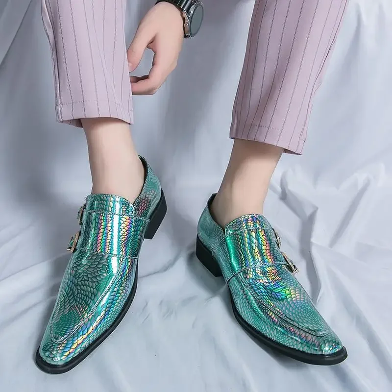 

Мокасины мужские кожаные черные с острым носком деловые формальные свадебные модные роскошные классические туфли подарок