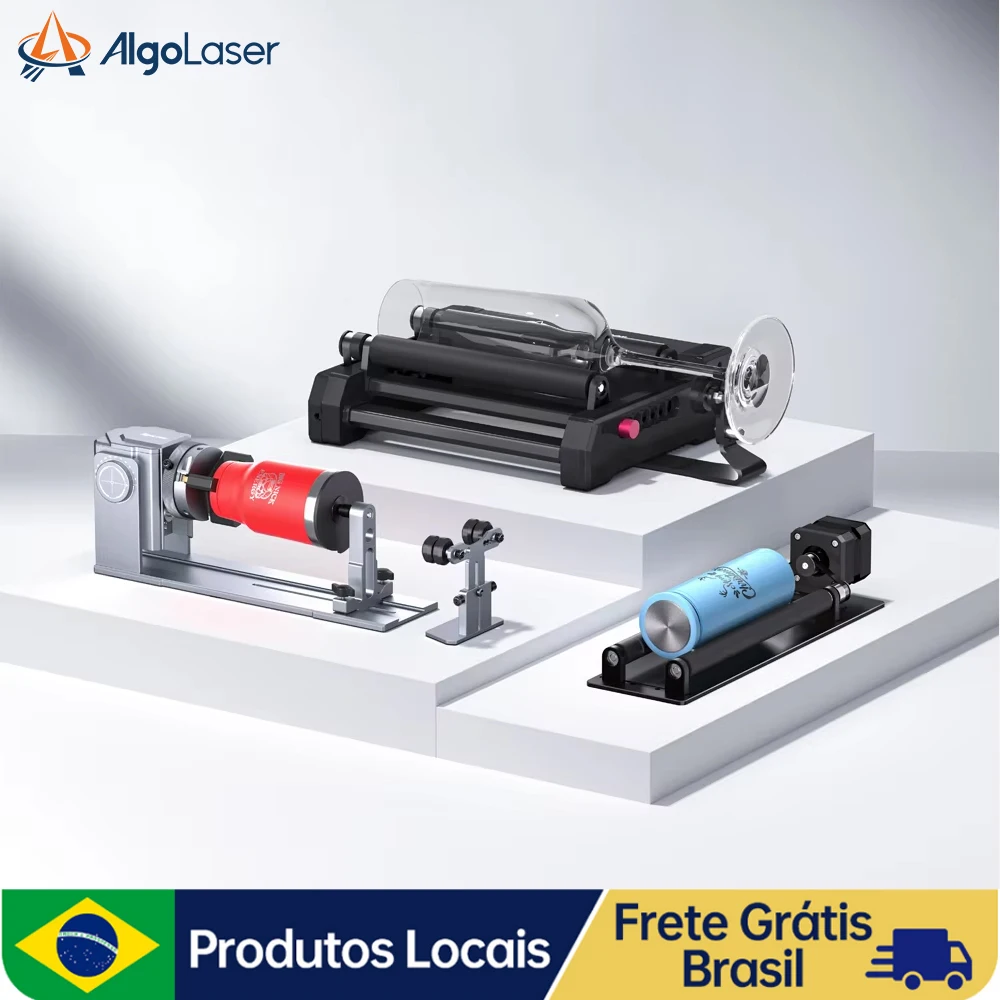 AlgoLaser-mandril de rodillo giratorio láser, módulo de grabado láser, rodillo giratorio de eje Y 360 ° Giratorio para grabador láser ORTUR AlgoLaser