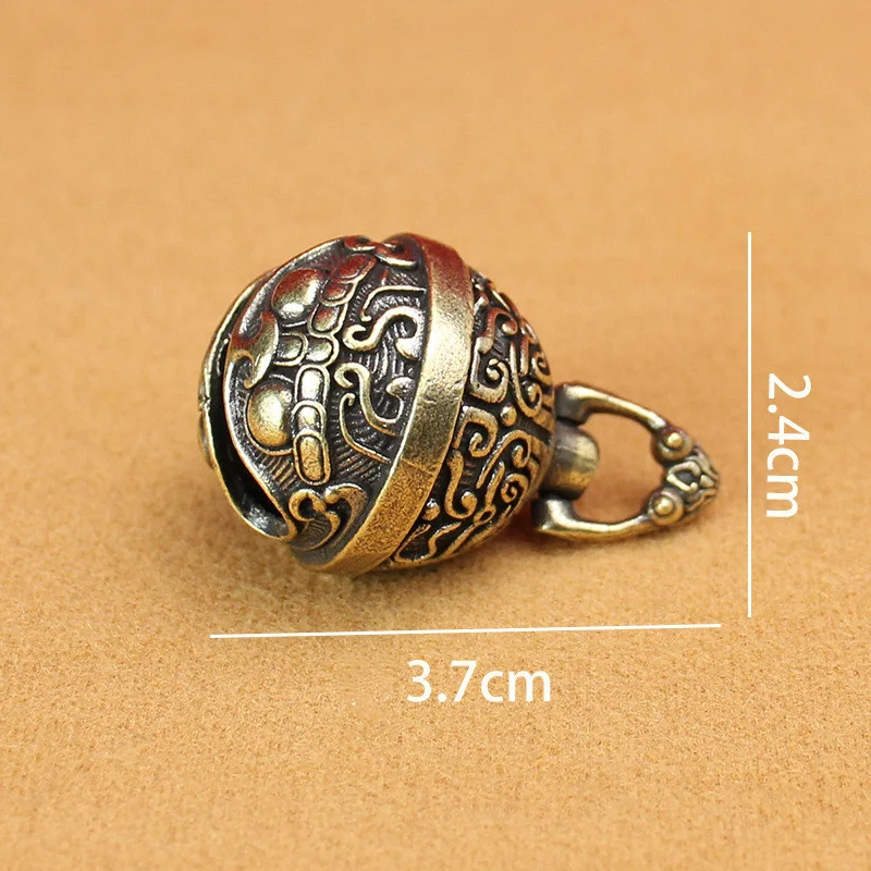 Lucky Brass Handicraft Die Casting Drop Bell Key Car Button Wind Bell Sect Bronze Creative Gift Fengshui Home Yard Pendant wind bell pendant