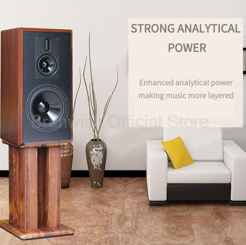 Description Picture 5 of item250W 10 Inch Bookshelf Speakers Three-Way Fever Hifi Home Theater System Music Wooden Sound Equipment Amplifiers Passive Speaker