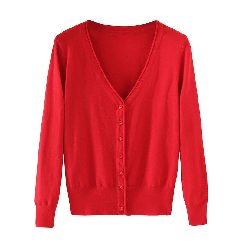 

Cardigan Women Fashion Sweater Coat Spring Autumn Single Breasted Long Sleeve Knitted Sweaters for Ladies Jumper 2XL 3XL 4XL