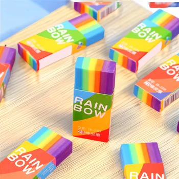 Rainbow 2B Pencil Erasers 1