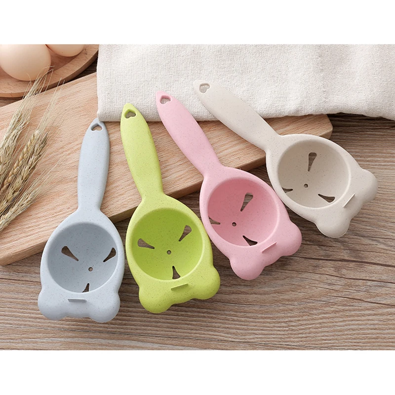 Plastic egg yolk separator tool for easy kitchen use