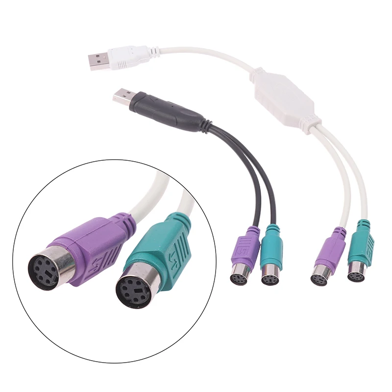 1Pc Accessori Fai Da Te Usb Maschio A Ps/2 Ps2 Femmina Convertitore Cavo Convertitore Adattatore Tastiera Ricevitore Usb