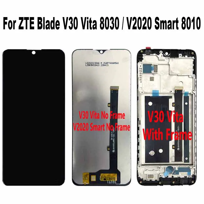 

For ZTE Blade V30 Vita 8030 A8030 LCD Display Touch Screen Digitizer Assembly For ZTE Blade V2020 Smart 8010